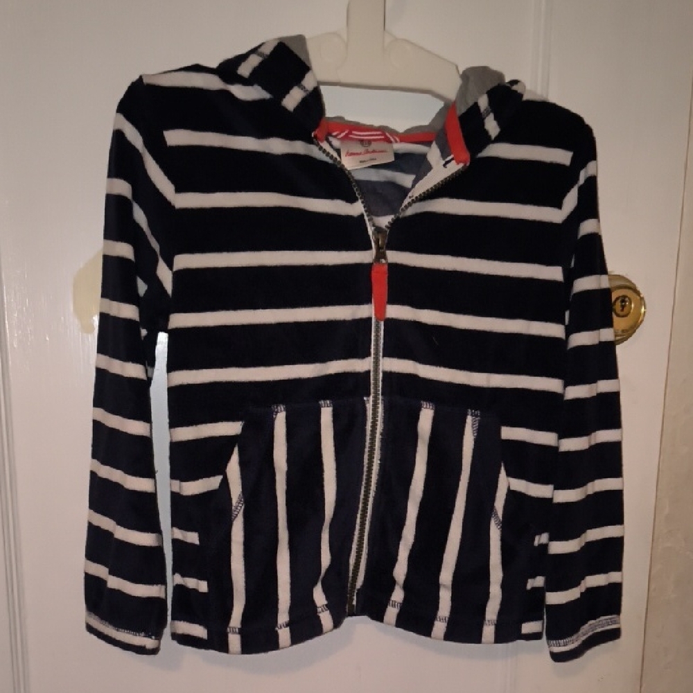 Hanna Andersson | Navy and White Striped Hoodie